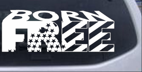 Born Free Decal Military car-window-decals-stickers