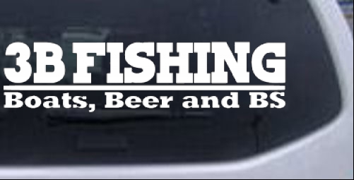 Boats Beer and BS Fishing Decal Hunting And Fishing car-window-decals-stickers