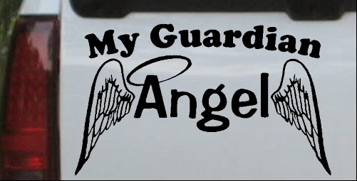My Guardian Angel With Wings Decal