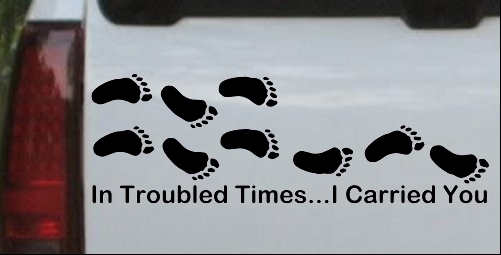 In Troubled Times I Carried You Decal