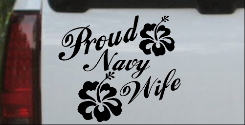 Proud Navy Wife Hibiscus Flowers