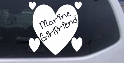 Marine Girlfriend Decal Military car-window-decals-stickers