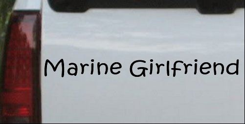 Wide Marine Girlfriend Decal