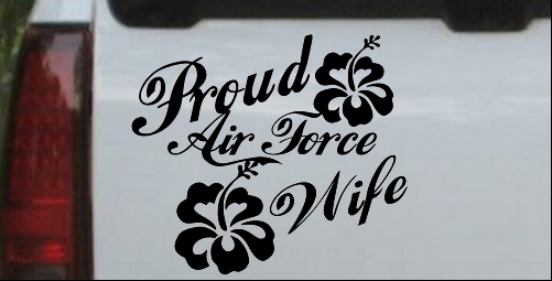 Proud Air Force Wife Hibiscus Flowers