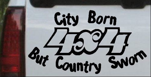 City Born But Country Sworn Decal