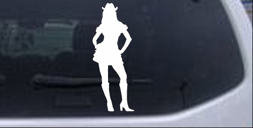 Sexy Cowgirl Silhouette Decal Silhouettes car-window-decals-stickers