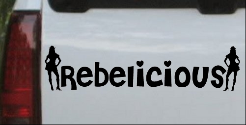 Rebelicious Sexy Cowgirls Decal