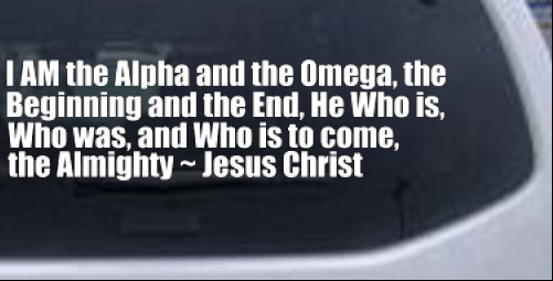 Alpha Omega Almighty Jesus Christ Christian car-window-decals-stickers