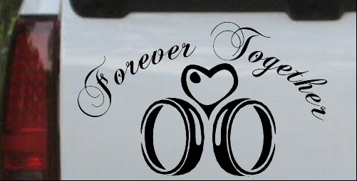 Forever Together Marriage Wedding Decal 