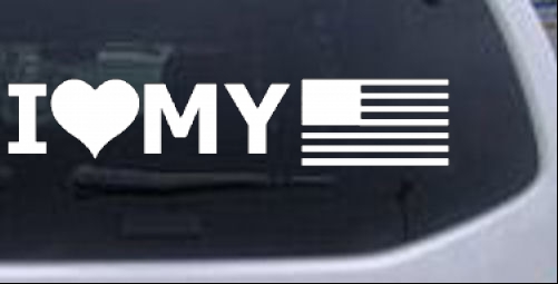 I Love My USA America Decal Military car-window-decals-stickers