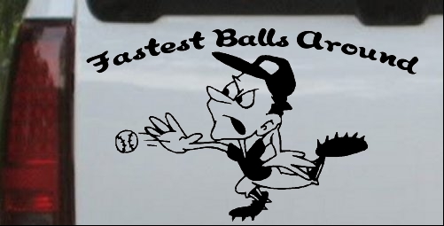 Fastest Balls Around Baseball Decal