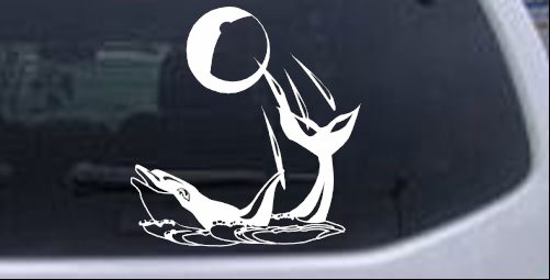 Dolphin Playing Ball Decal Animals car-window-decals-stickers