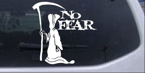 Grim Reaper No Fear Decal Biker car-window-decals-stickers