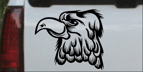 Cartoon Eagle Head Decal