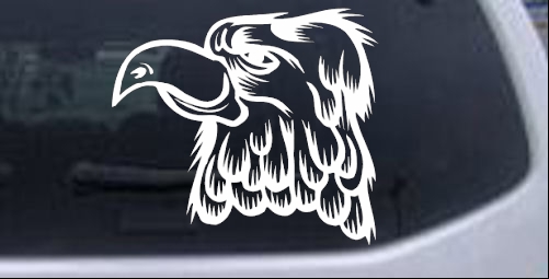 Cartoon Eagle Head Decal Animals car-window-decals-stickers
