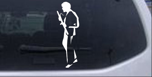 Musician Line Art Decal Music car-window-decals-stickers