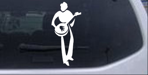 Bouzouki Instrument Line Art Decal Music car-window-decals-stickers