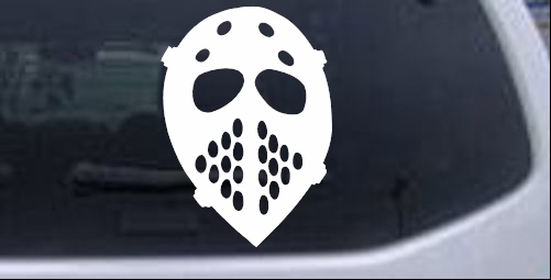 Hockey Mask Decal Sports car-window-decals-stickers