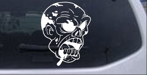 Bloody Zombie Head Decal Funny car-window-decals-stickers