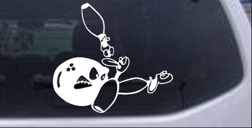 Funny Bowling Ball and Pins Decal Sports car-window-decals-stickers