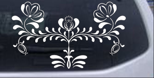 Flowers Swirl Wall Accent Decal Flowers And Vines car-window-decals-stickers