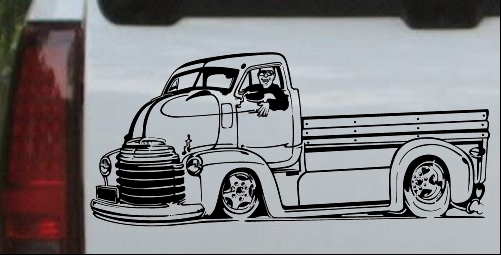 Classic Muscle Truck Shop Garage Decal