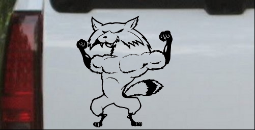 Fox Flexing Muscles Decal