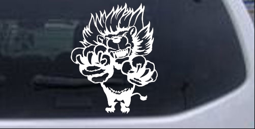 Pouncing Attacking Lion Decal Animals car-window-decals-stickers