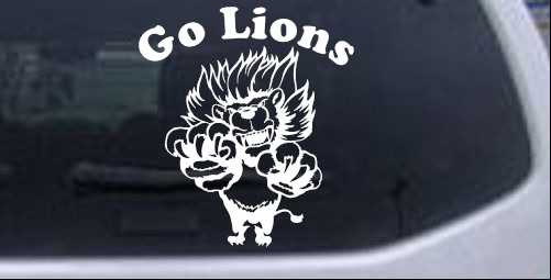 Go Lions Team Decal Sports car-window-decals-stickers
