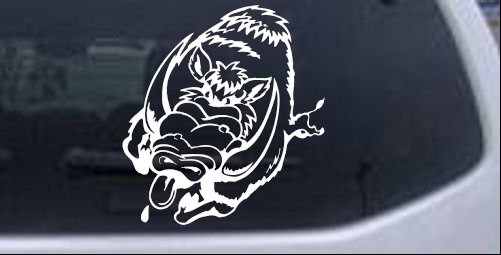 Wild Boar Hog Charging Decal Animals car-window-decals-stickers