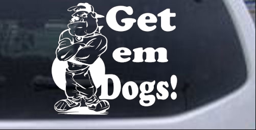 Get Em Dogs Bulldogs Decal Sports car-window-decals-stickers