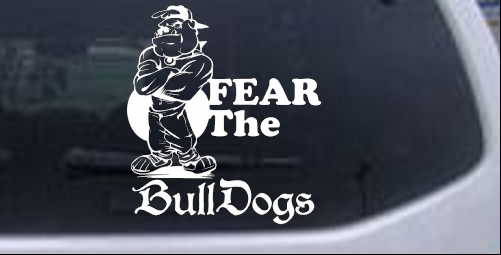 Fear The Bulldogs Decal Sports car-window-decals-stickers