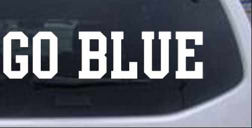 Go Blue Sports car-window-decals-stickers