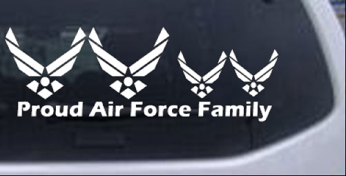 Proud Air Force Stick Family 2 Kids Stick Family car-window-decals-stickers