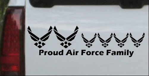 Proud Air Force Stick Family 4 Kids