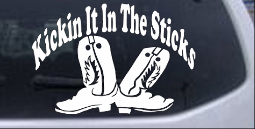 Kickin It In The Sticks Country car-window-decals-stickers