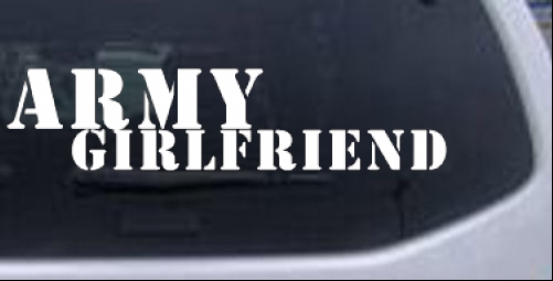 Army Girlfriend Military car-window-decals-stickers