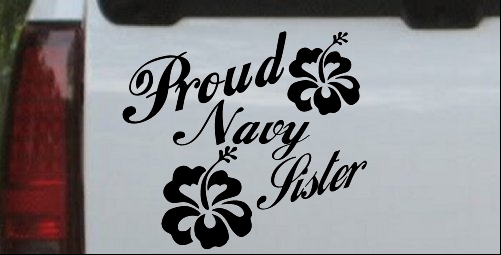 Proud Navy Sister Hibiscus Flowers