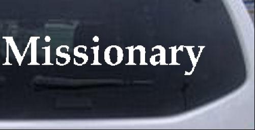 Missionary Christian car-window-decals-stickers