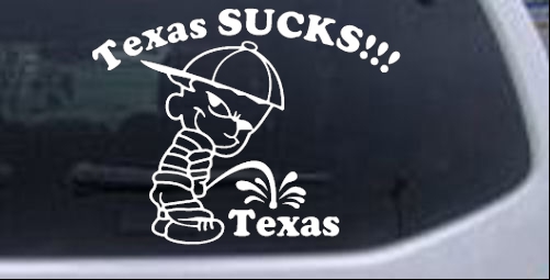 Pee On Texas Pee Ons car-window-decals-stickers