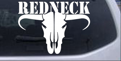 Redneck Longhorn Skull Country car-window-decals-stickers