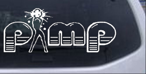 PIMP Words car-window-decals-stickers