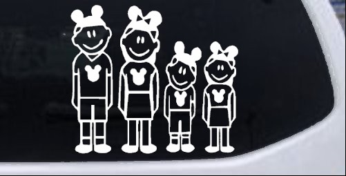 disney car decals family