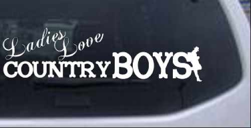 Ladies Love Country Boys Country car-window-decals-stickers