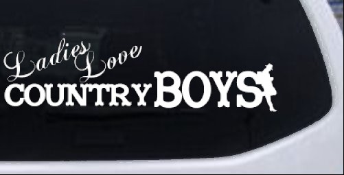 Ladies Love Country Boys Country car-window-decals-stickers