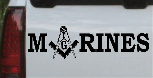 Marines with Masonic Square and Compass