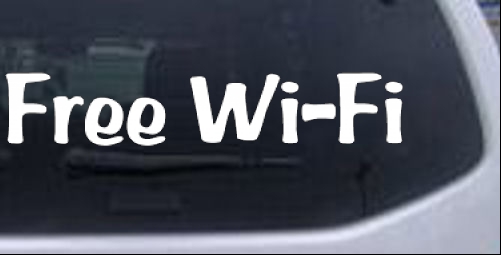 Free Wi-Fi Business Advertising Business car-window-decals-stickers