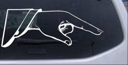 Pointing Hand Business car-window-decals-stickers