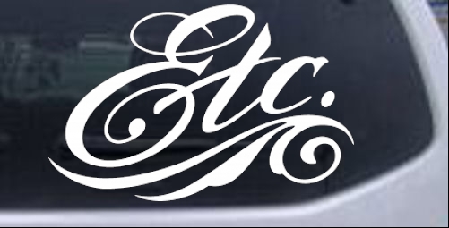Ect. Swirly Business car-window-decals-stickers