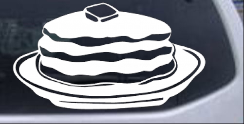 Pancakes 3 Stack Business car-window-decals-stickers